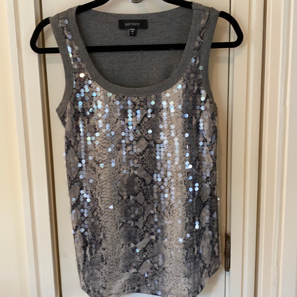 Karen Kane Sequin Snakeskin Tank Size S